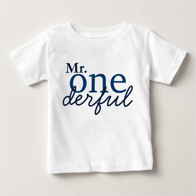 T-shirt Pour Bébé M. Onederful Baby T Shirt (Devant)