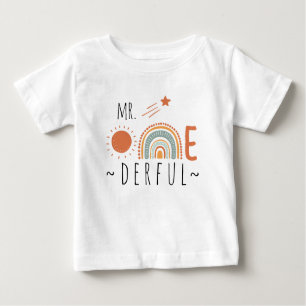 T-shirt Pour Bébé M. Onederful Boho Arc-en-ciel premier enfant