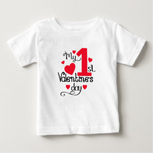 T-shirt Pour Bébé Ma 1ère Saint Valentin