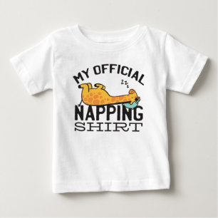 T-shirt Pour Bébé Ma chemise de sieste officielle - Giraffe endormie