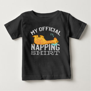 T-shirt Pour Bébé Ma chemise de sieste officielle - Giraffe endormie