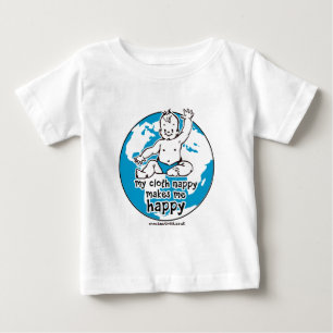 T-shirt Pour Bébé Ma couche de tissu me rend heureux