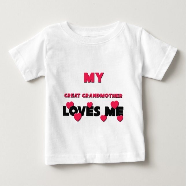 T-shirt Pour Bébé Ma Grand-Mère M'Aime (Devant)