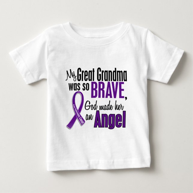 T-shirt Pour Bébé Ma grande grand-maman est un Cancer pancréatique (Devant)