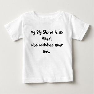 T-shirt Pour Bébé Ma grande soeur est des montres d'un Angelwho