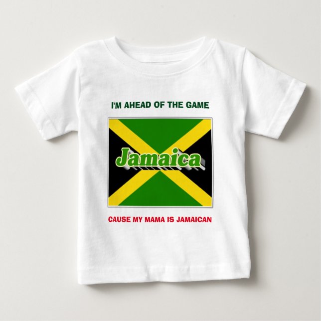 T-SHIRT POUR BÉBÉ MA MAMA EST JAMAÏCAINE (Devant)