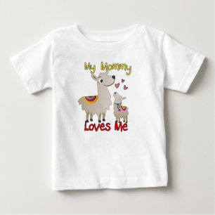 T-shirt Pour Bébé Ma maman m'aime Llama