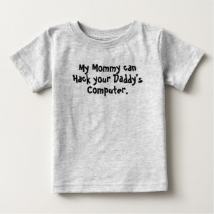 T-shirt Pour Bébé Ma maman peut entailler votre papa