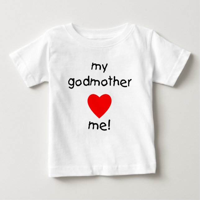 T-shirt Pour Bébé Ma marraine m'aime (Devant)