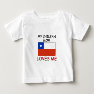 T-shirt Pour Bébé Ma mère chilienne m'aime