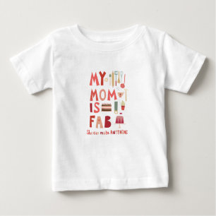 T-shirt Pour Bébé Ma mère est fab