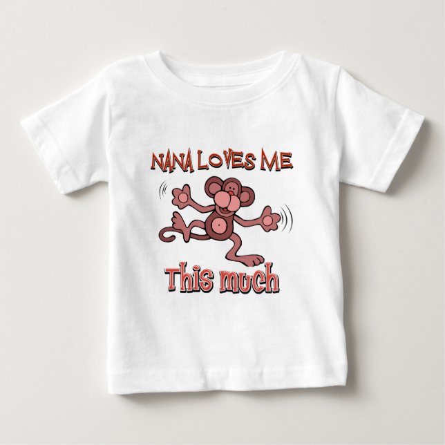 T-shirt Pour Bébé Ma Nana m'aime ce beaucoup (Devant)