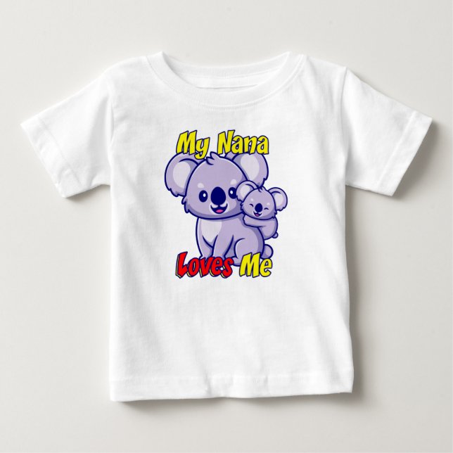 T-shirt Pour Bébé Ma Nana m'aime Koala (Devant)