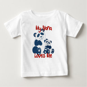T-shirt Pour Bébé Ma Nana m'aime panda