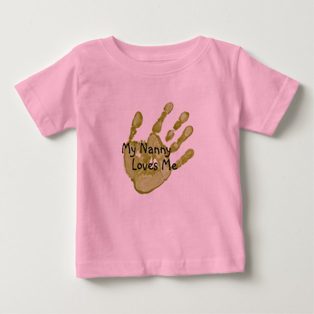 T-shirt Pour Bébé "Ma Nounou m'aime"-Vert (Devant)