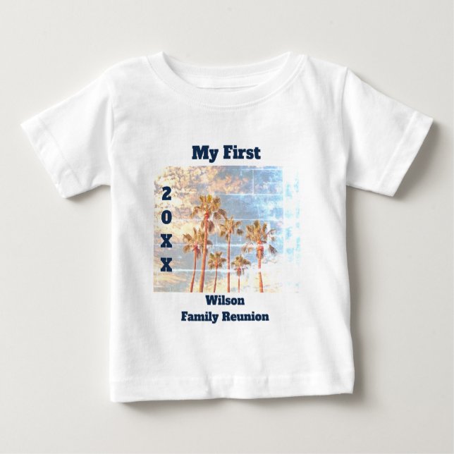 T-shirt Pour Bébé Ma première famille Réunion - photo défaite Île Vi (Devant)