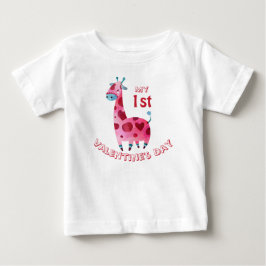 T-shirt Pour Bébé Ma première Giraffe pour bébé de Saint-Valentin