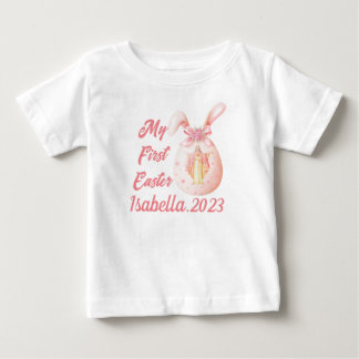 T-shirt Pour Bébé Ma première religieuse de Pâques Jésus Lapin Oeufs