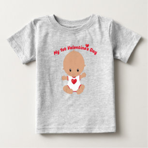 T-shirt Pour Bébé Ma première Saint Valentin
