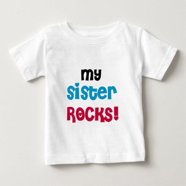 T-shirt Pour Bébé Ma soeur Rocks (Devant)