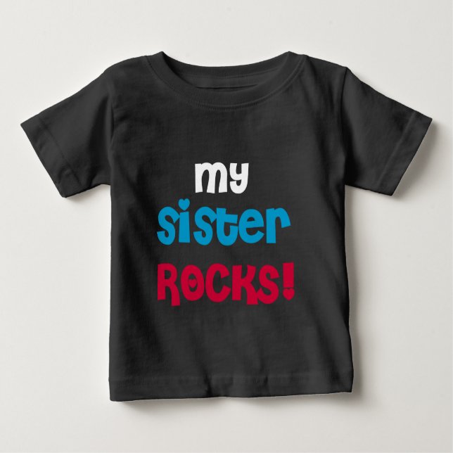 T-shirt Pour Bébé Ma soeur Rocks (Devant)