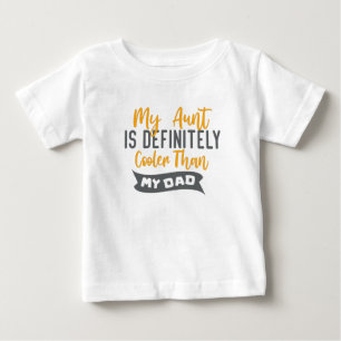 T-shirt Pour Bébé Ma tante est certainement Glacière que mon père
