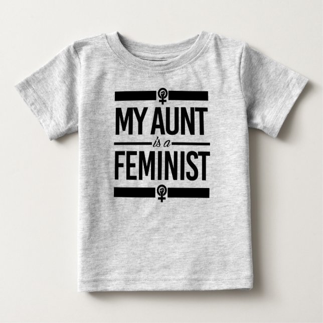T-shirt Pour Bébé Ma tante est une féministe .. (Devant)