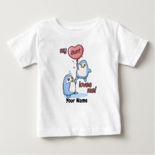 T-shirt Pour Bébé Ma tante m'aime les pingouins