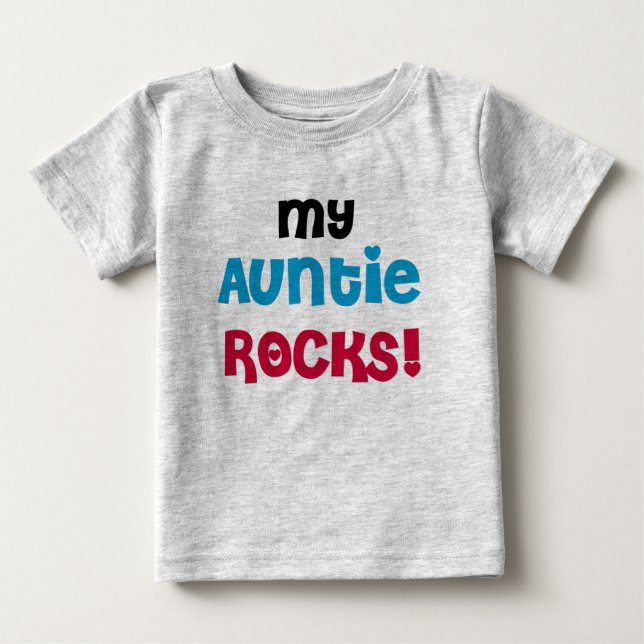 T-shirt Pour Bébé Ma tante Rocks (Devant)