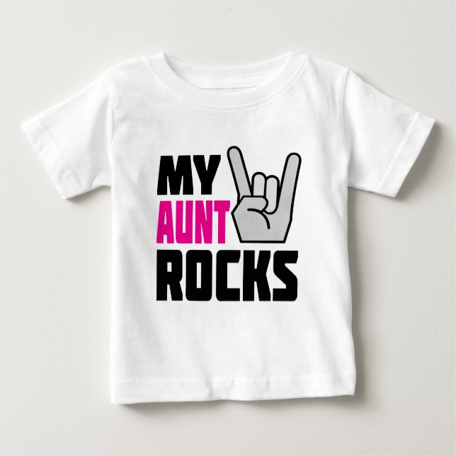 T-shirt Pour Bébé Ma tante Rocks (Devant)