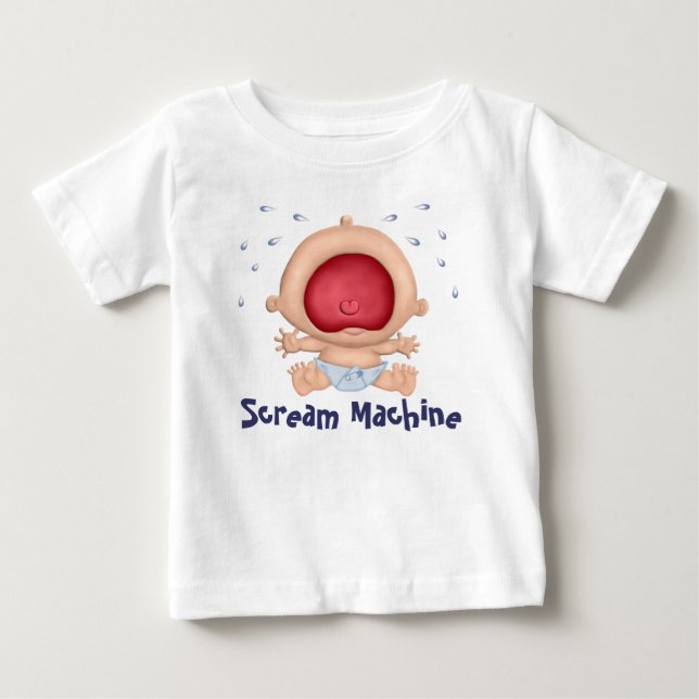 T-shirt Pour Bébé Machine à hurler Bawling Baby humour - Garçon (Devant)