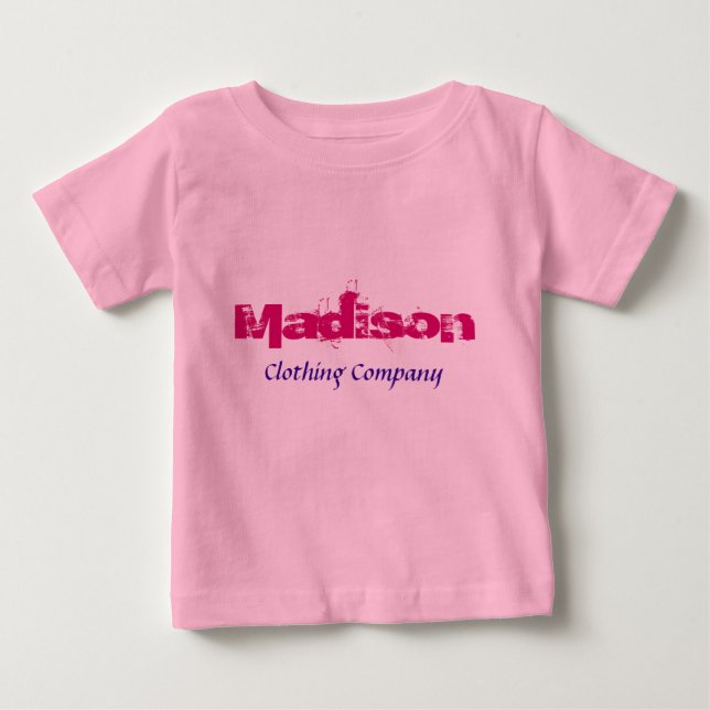 T-shirt Pour Bébé Madison Nom Vêtements Compagnie Baby Shirts (Devant)