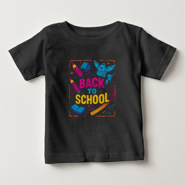 T-shirt Pour Bébé Magical Back to School - Imaginaire Dream Design (Devant)