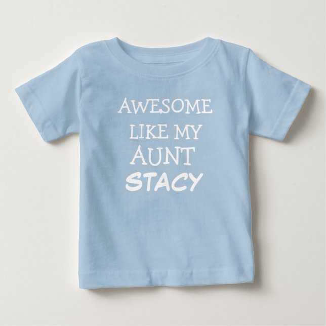 T-shirt Pour Bébé Magnifique comme ma tante nom personnalisé bébé ga (Devant)