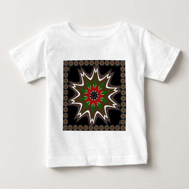 T-shirt Pour Bébé Magnifique Motif Culturel Kenya Géométrique (Devant)