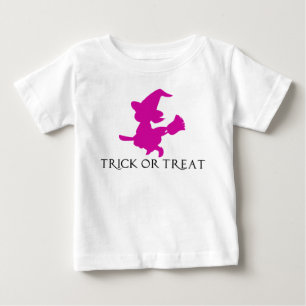 T-shirt Pour Bébé Magnifique sorcière sur une maillot de bébé Brooms
