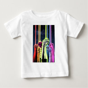 T-shirt Pour Bébé Mains dans l'air avec anneaux -Couleur