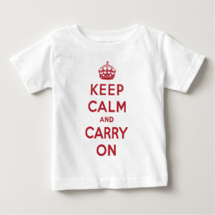 T-shirt Pour Bébé Maintenez calme et continuez la chemise