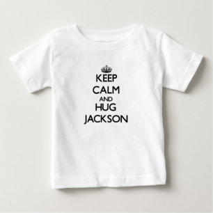 T-shirt Pour Bébé Maintenez calme et étreinte Jackson