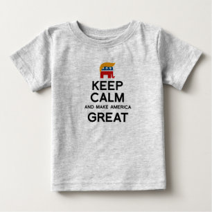 T-shirt Pour Bébé Maintenez calme et rendez l'Amérique grande