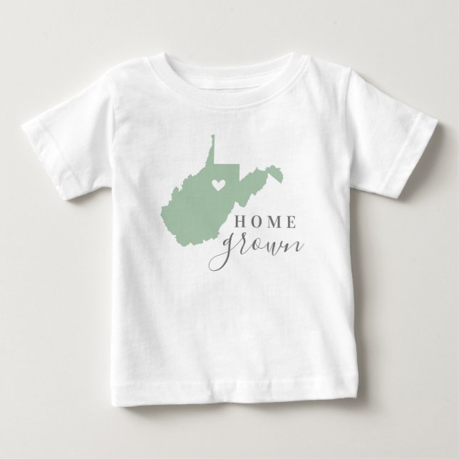 T-shirt Pour Bébé Maison de Virginie-Occidentale cultivée | Etat des (Devant)