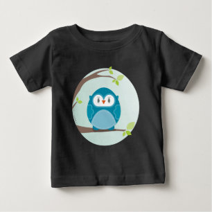 T-shirt Pour Bébé MAISON DOUCE À LA MAISON : : Hibou dans un arbre 5