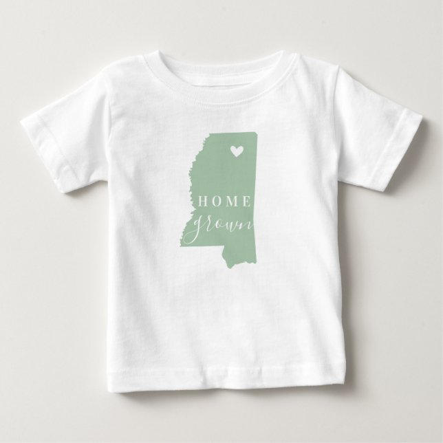 T-shirt Pour Bébé Maison du Mississippi cultivée | Carte d'état des  (Devant)