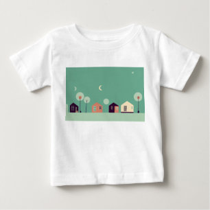 T-shirt Pour Bébé Maison, Gribouillis, Bâtiment