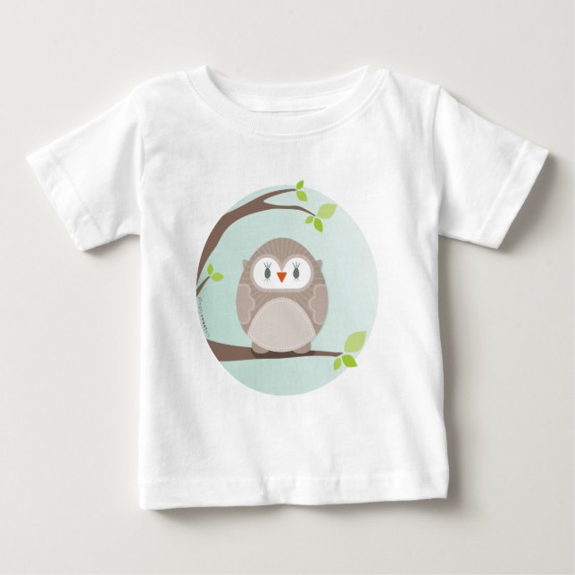 T-shirt Pour Bébé MAISON SWEET HOME :: Chouette dans un arbre 1 (Devant)