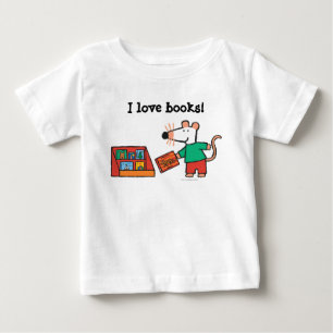 T-shirt Pour Bébé Maisy avec livres de bibliothèque