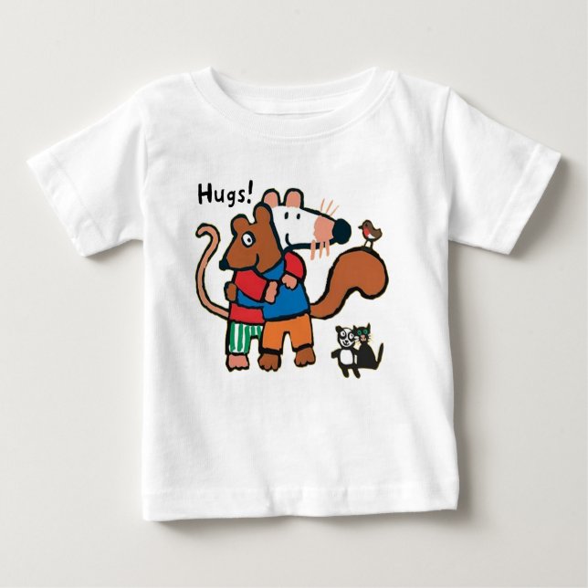 T-shirt Pour Bébé Maisy donne à Cyril un Hug (Devant)