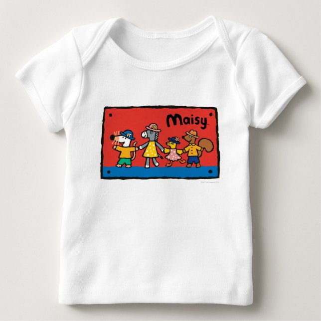 T-shirt Pour Bébé Maisy et les meilleurs amis tiennent les mains (Devant)