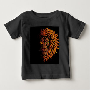 T-shirt Pour Bébé Majestic Golden Lion Face Kids Tshart