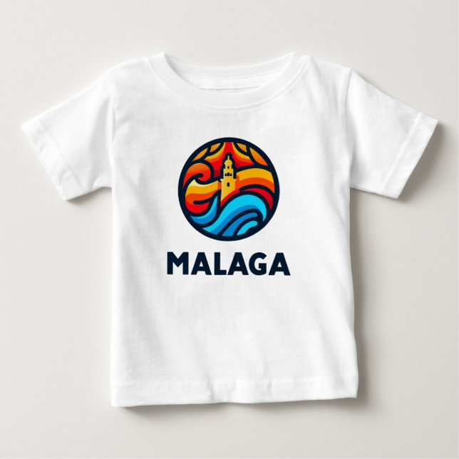 T-shirt Pour Bébé Malaga 3 (Devant)